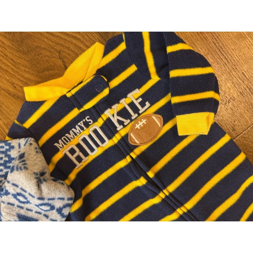 Baby‎ Boy Newborn Fleece Sleepers Clothes Lot Bundle Sleep N Play Outfits Mommy